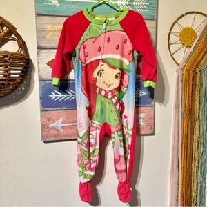 Vintage Y2K Strawberry Shortcake Fleece Sleeper
